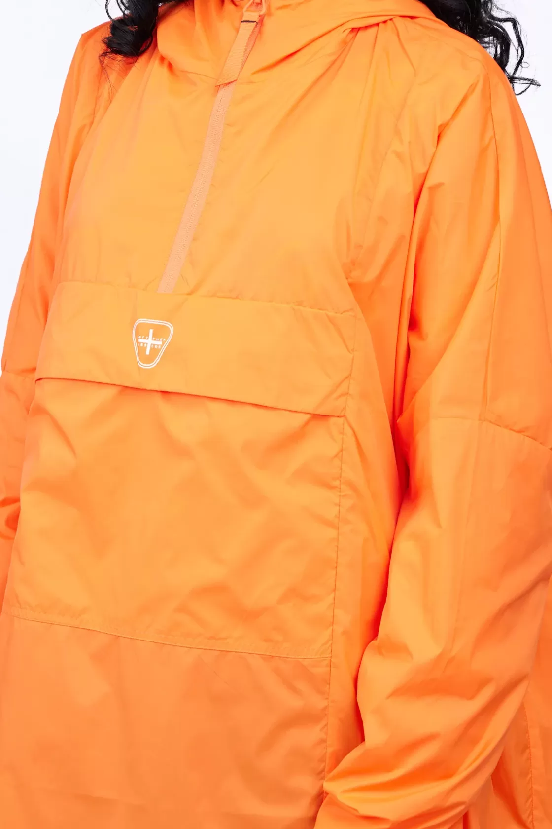 Anorak Coupe-Vent De Poche En Nylon Fin Titi Orange*Gertrude New