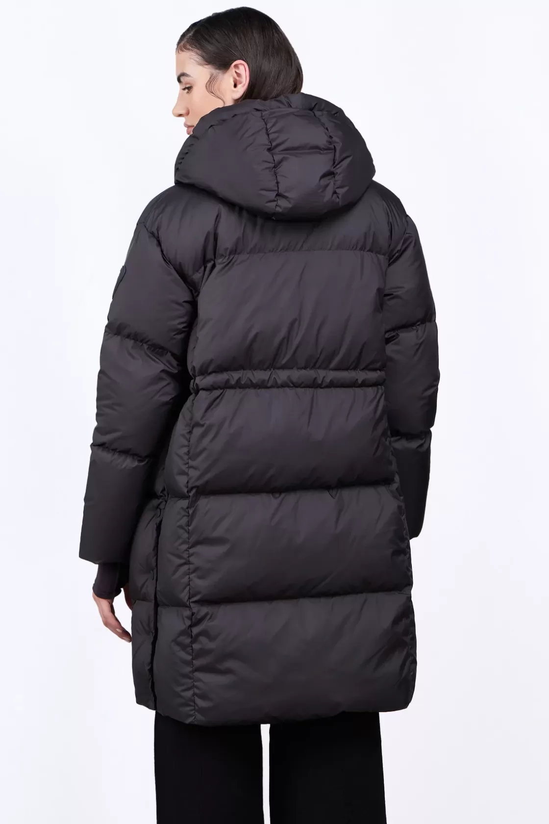 Doudoune Mi-Longue Droite Resserable A La Taille Tamara Black*Gertrude Best Sale