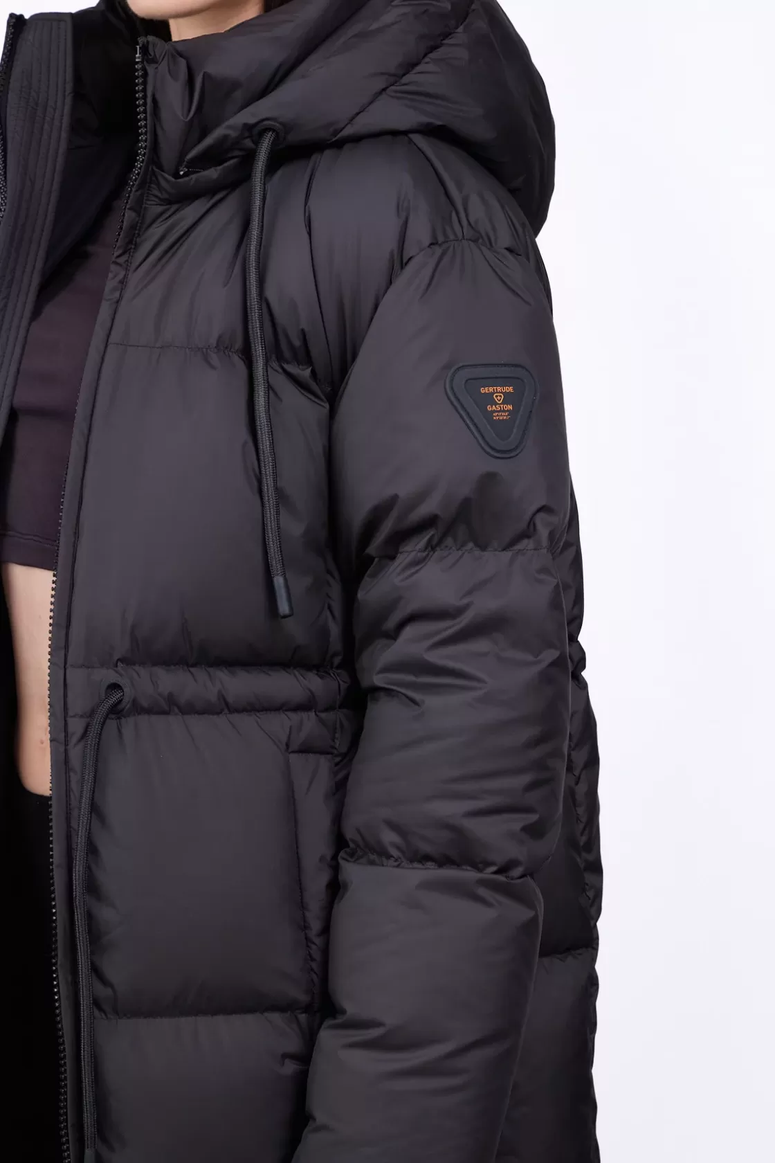 Doudoune Mi-Longue Droite Resserable A La Taille Tamara Black*Gertrude Best Sale