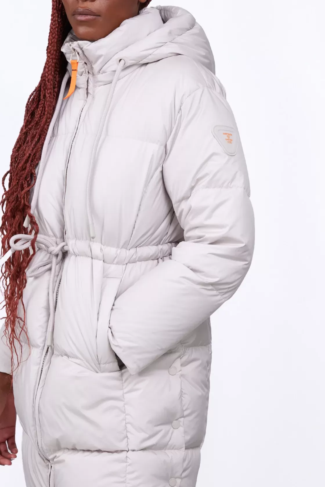 Doudoune Mi-Longue Droite Resserable A La Taille Tamara Ciment*Gertrude Discount