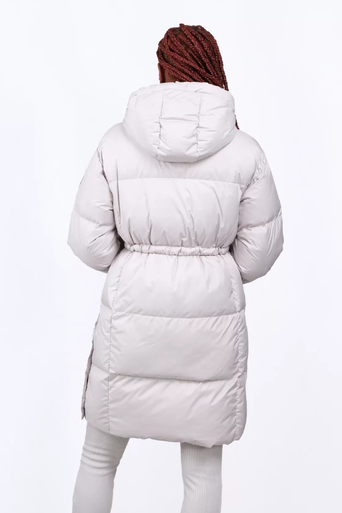 Doudoune Mi-Longue Droite Resserable A La Taille Tamara Ciment*Gertrude Discount