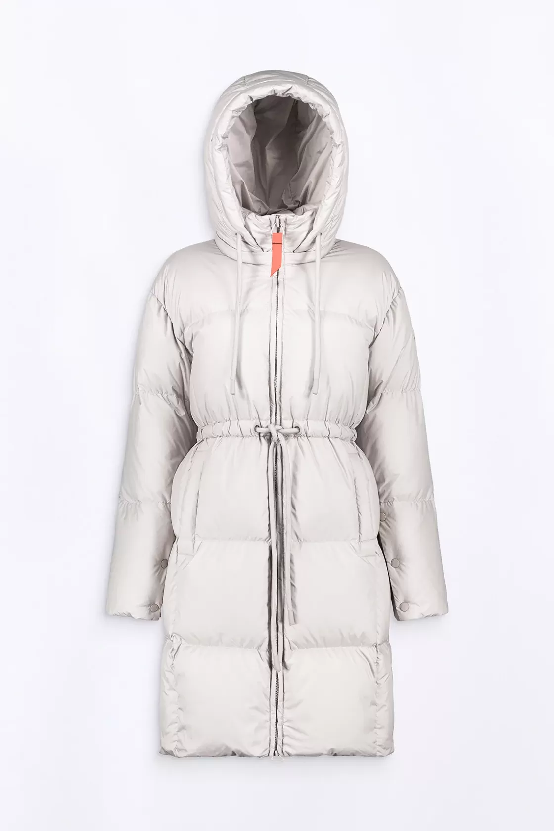 Doudoune Mi-Longue Droite Resserable A La Taille Tamara Ciment*Gertrude Discount