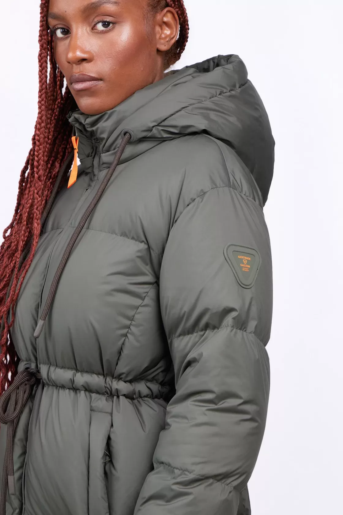 Doudoune Mi-Longue Droite Resserable A La Taille Tamara Kaki*Gertrude Outlet