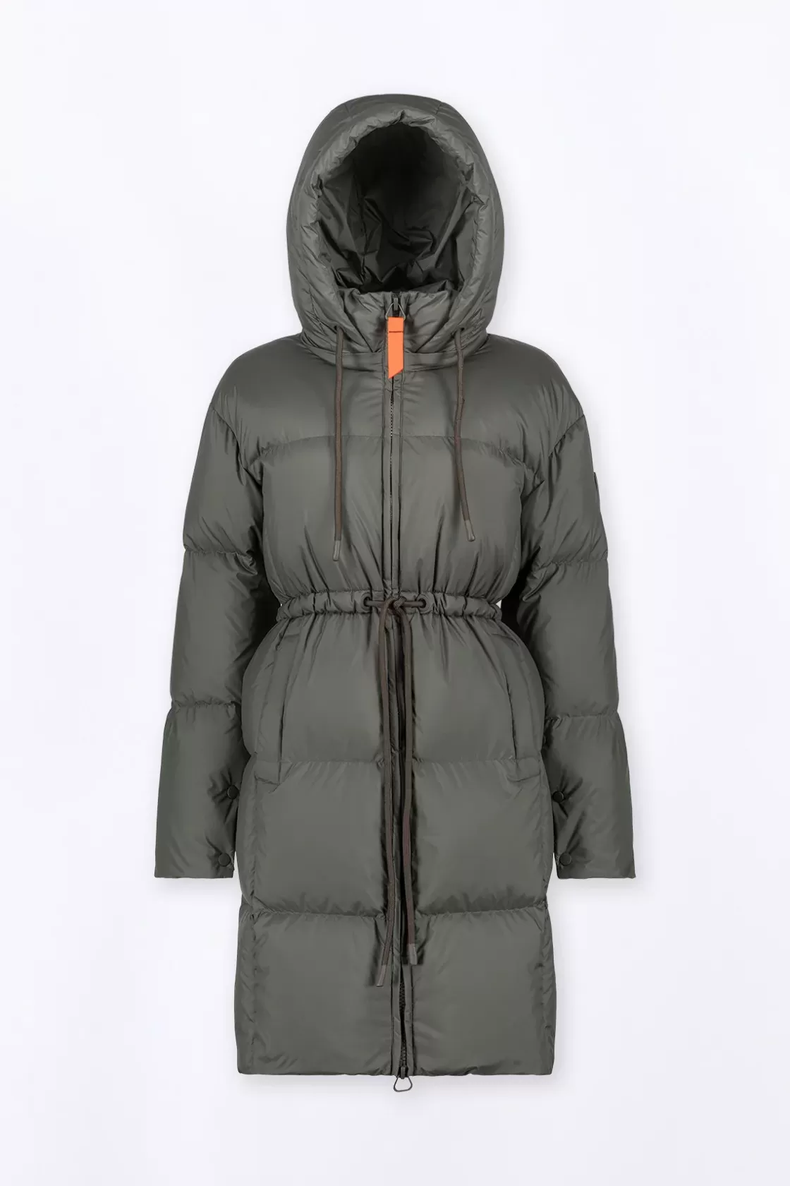 Doudoune Mi-Longue Droite Resserable A La Taille Tamara Kaki*Gertrude Outlet