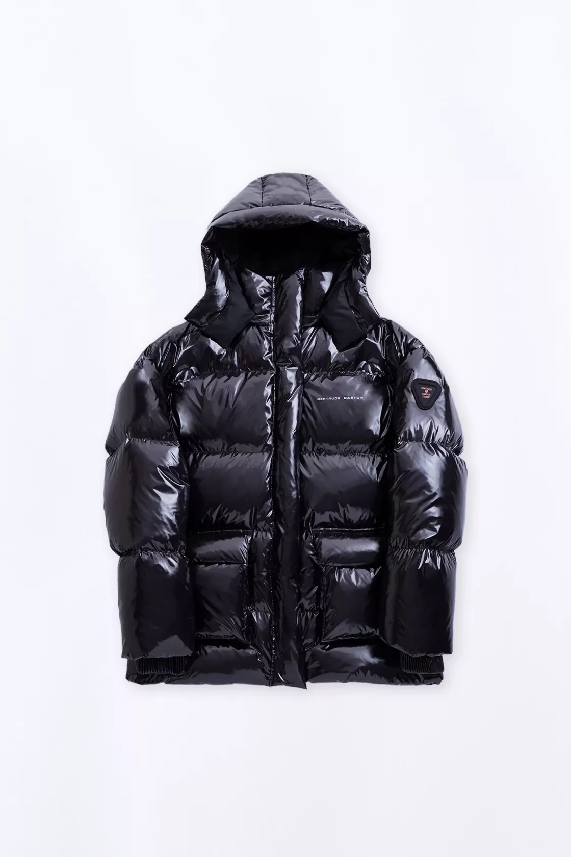 Doudoune Oversize Ceinturable En Nylon Brillant Manie Bright Black*Gertrude Store