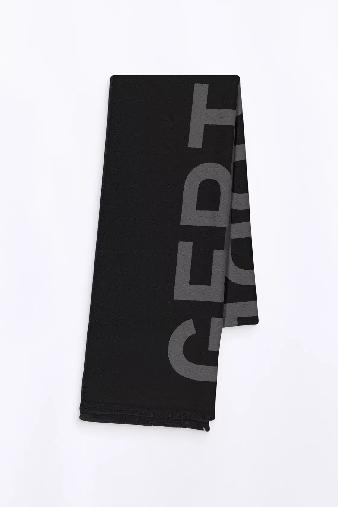 Echarpe Unisexe En Maille Jacquard Bicolore Mathilde Black*Gertrude Outlet
