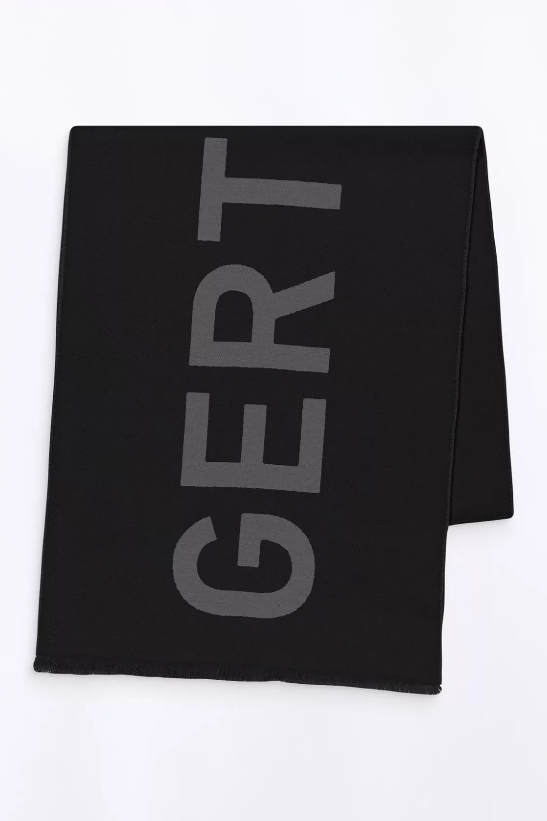 Echarpe Unisexe En Maille Jacquard Bicolore Mathilde Black*Gertrude Outlet