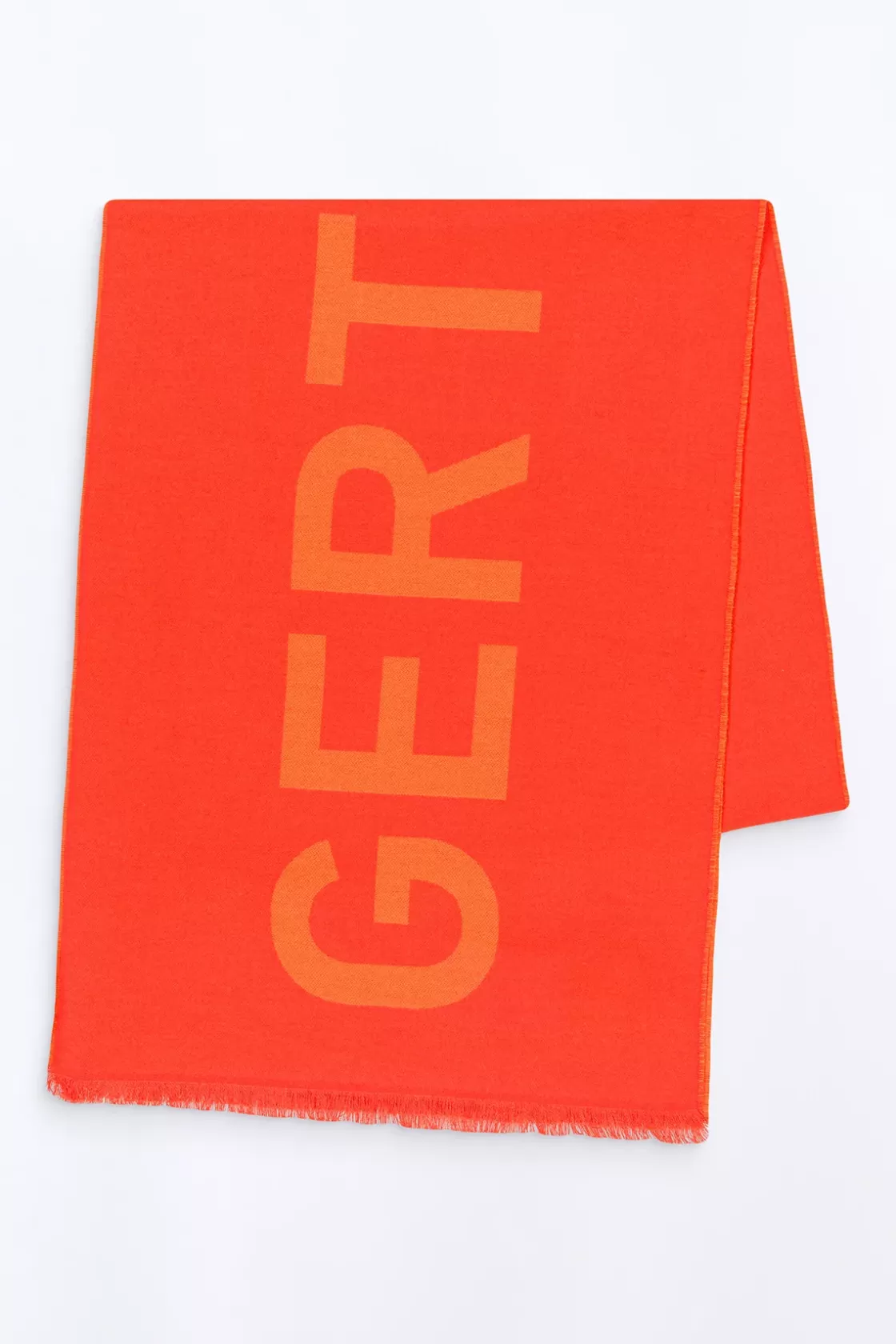 Echarpe Unisexe En Maille Jacquard Bicolore Mathilde Orange*Gertrude Online