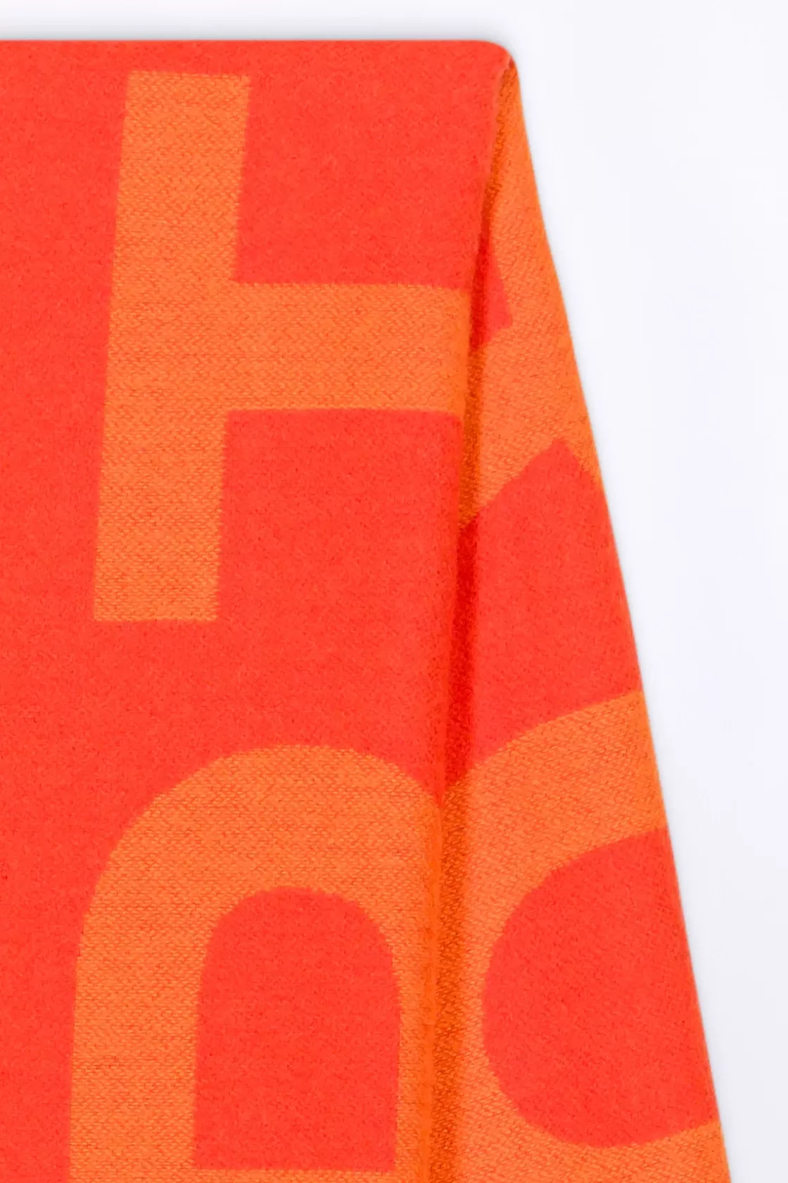 Echarpe Unisexe En Maille Jacquard Bicolore Mathilde Orange*Gertrude Online