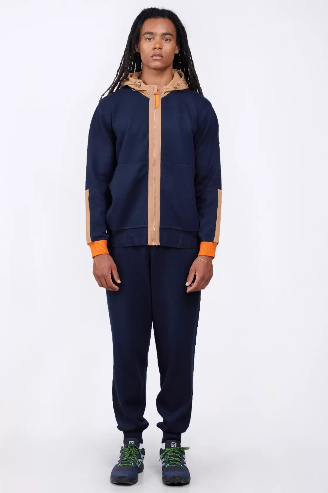 Gilet Bi-Matiere A Capuche Ken Night*Gertrude Store