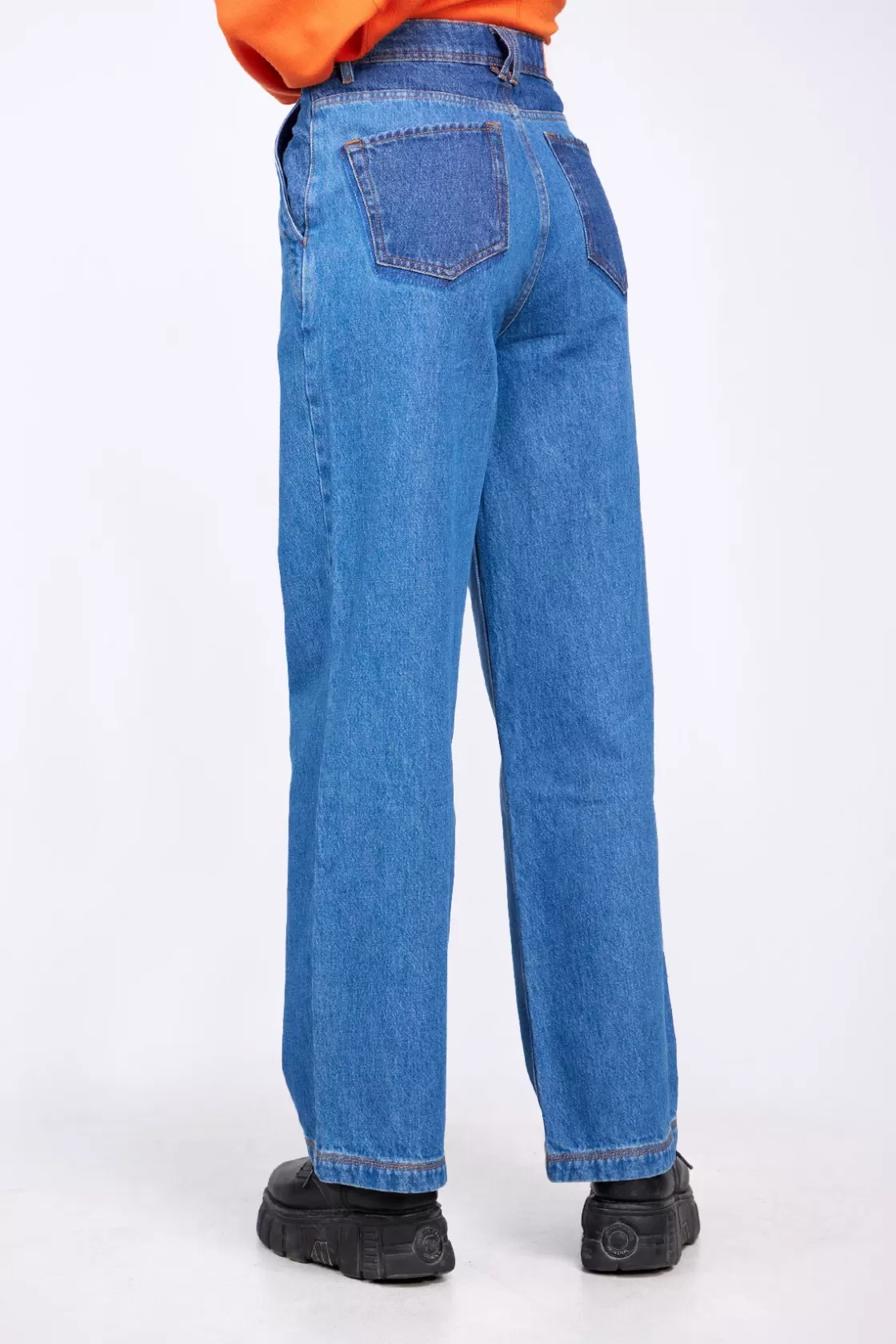 Jeans Fare Taille Haute Double Delavage Vivienne 6 Month*Gertrude Hot