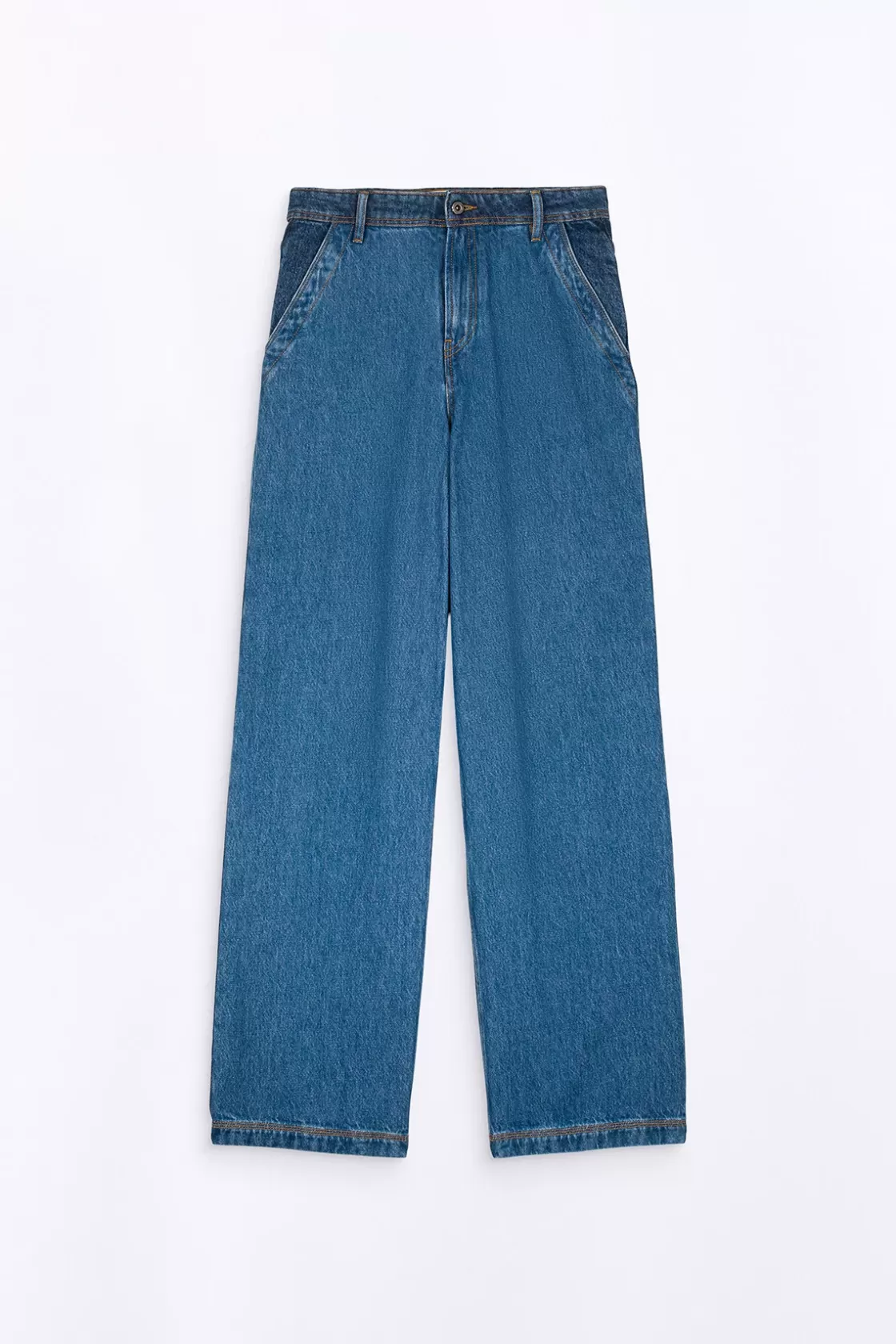 Jeans Fare Taille Haute Double Delavage Vivienne 6 Month*Gertrude Hot
