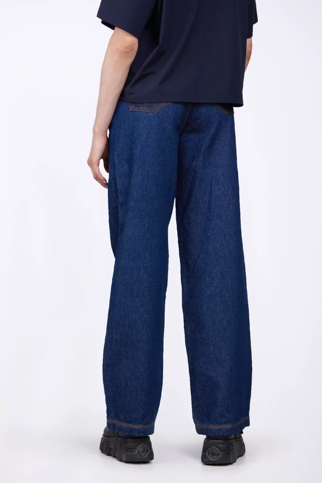 Jeans Fare Taille Haute Double Delavage Vivienne Brut*Gertrude Hot