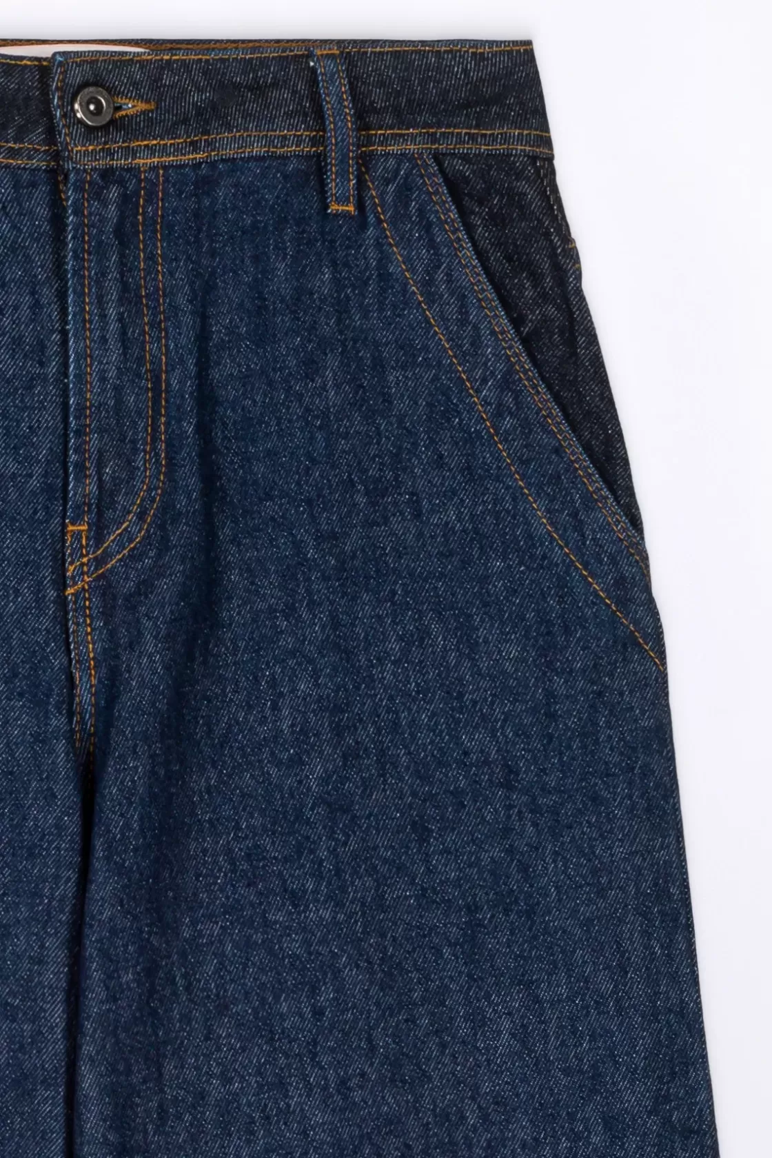 Jeans Fare Taille Haute Double Delavage Vivienne Brut*Gertrude Hot