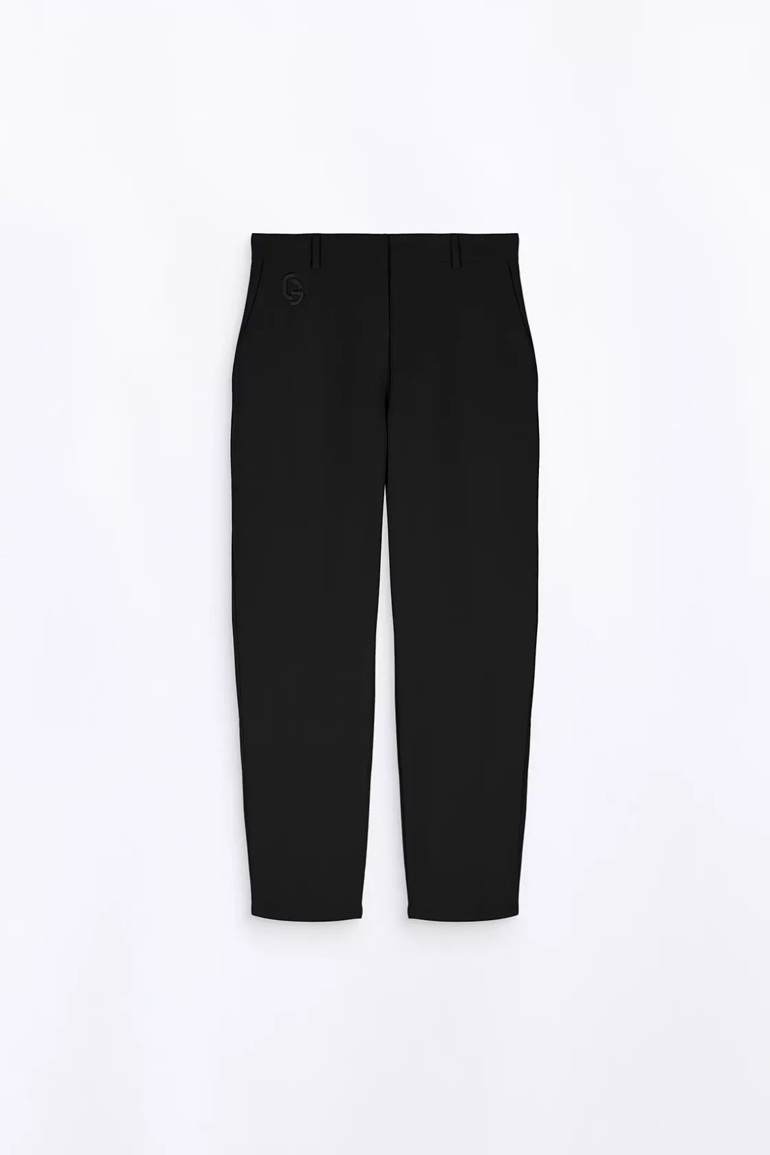 Pantalon De Tailleur Stretch Coupe Droite Fleur Black*Gertrude Store