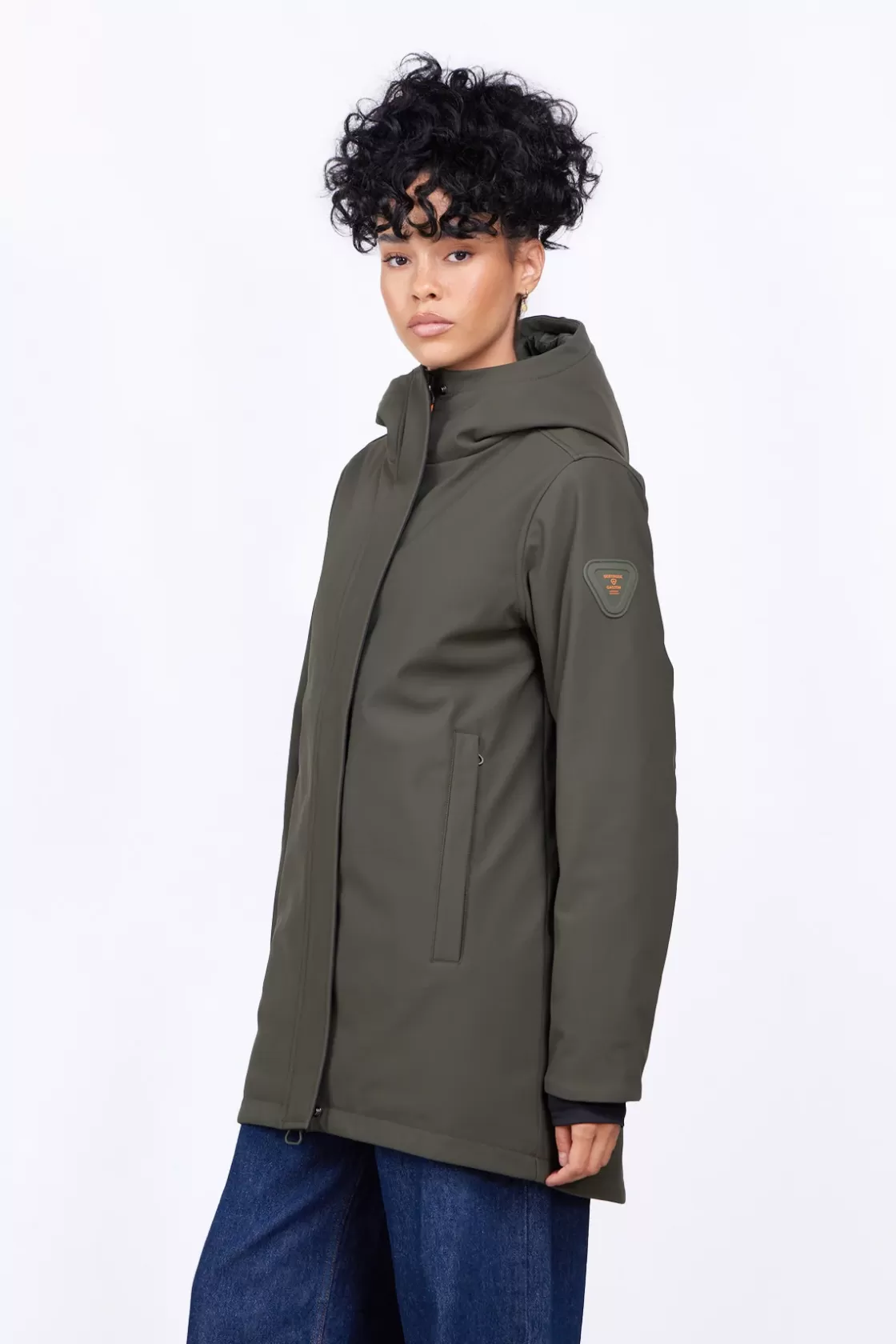 Parka En Neoprene Christina Kaki*Gertrude Hot