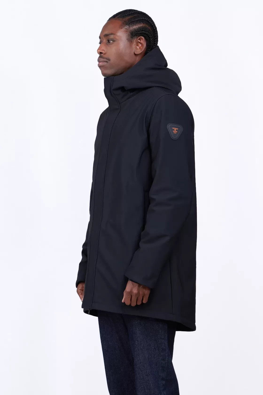 Parka Technique En Neoprene Epais Victor Black*Gertrude Shop