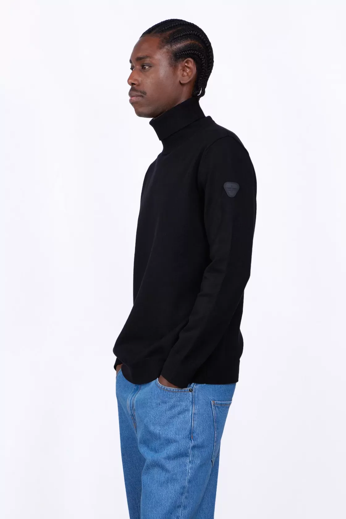 Pull En Maille Col Roule Eliott Black*Gertrude Sale