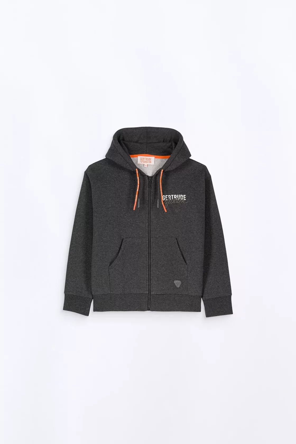 Sweat A Capuche Avec Fermeture Zippee Little Paul Charcoal Chine*Gertrude Cheap