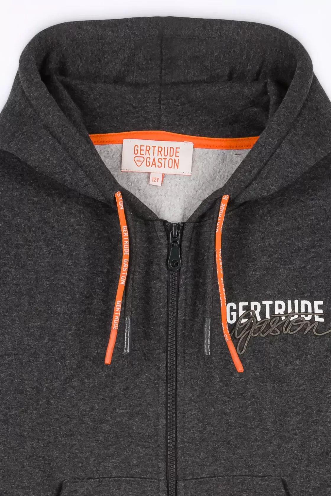 Sweat A Capuche Avec Fermeture Zippee Little Paul Charcoal Chine*Gertrude Cheap