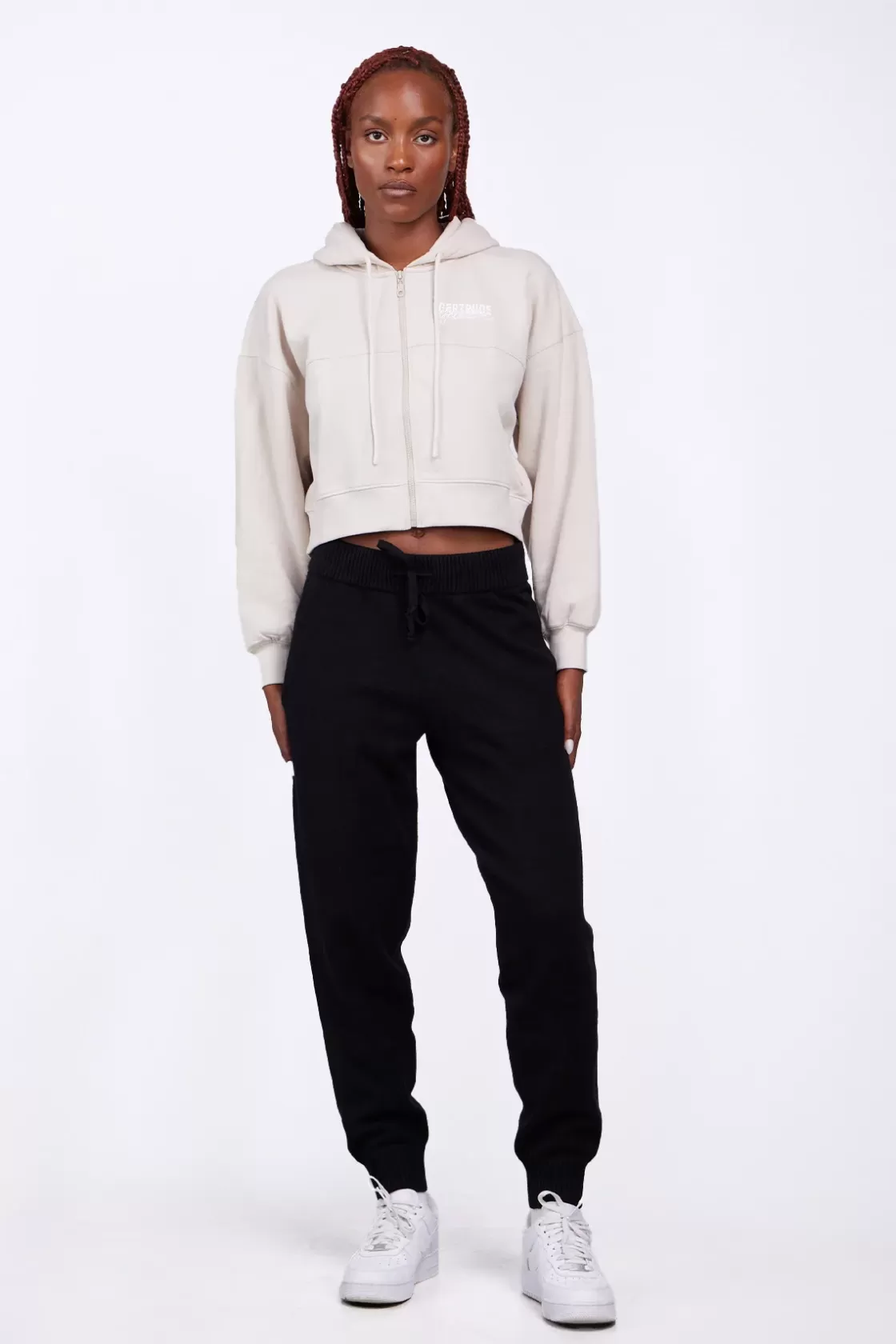 Sweat A Capuche Cropped Amina Ciment*Gertrude Cheap