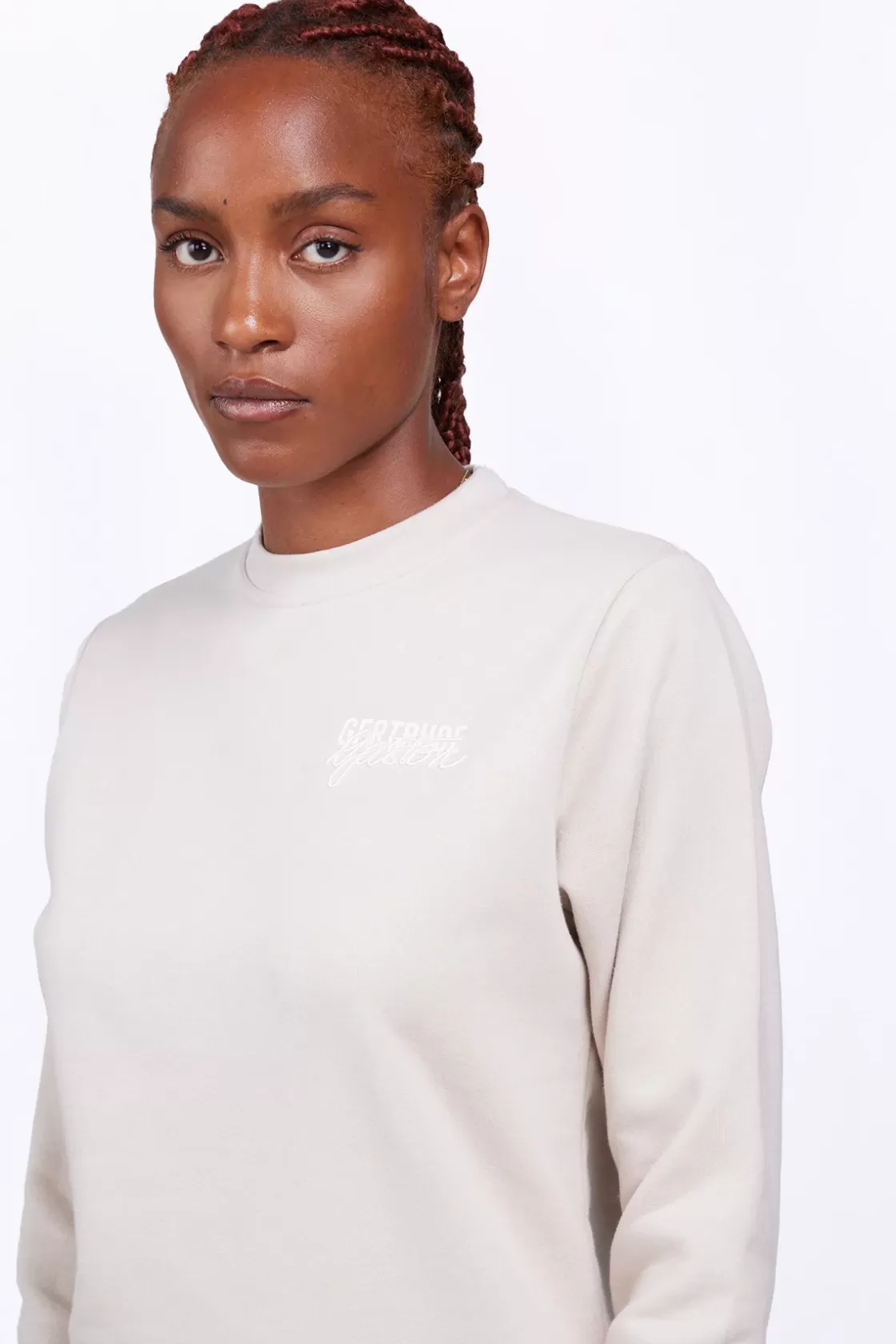 Sweat Col Rond Unisexe Imprime Au Dos Guillaume Cap Ciment*Gertrude Discount
