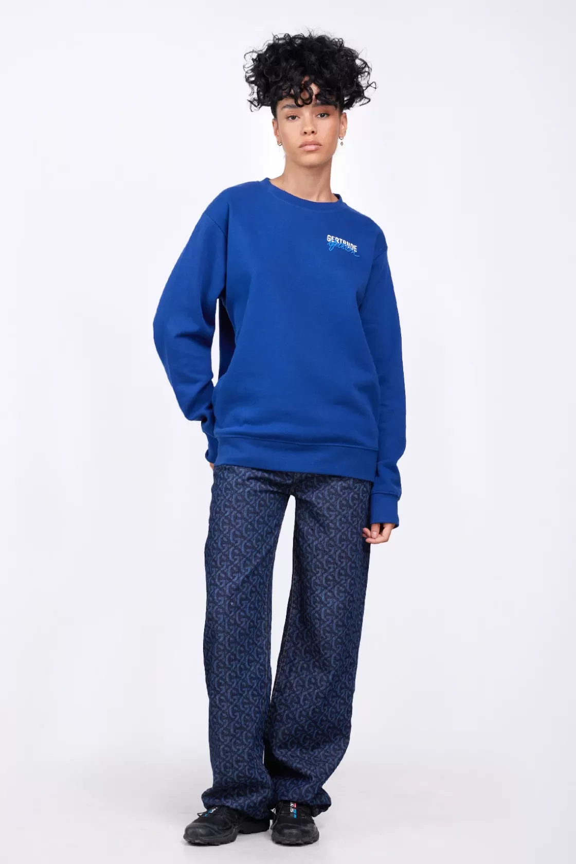 Sweat Col Rond Unisexe Imprime Au Dos Guillaume Cap Worker Blue*Gertrude Hot
