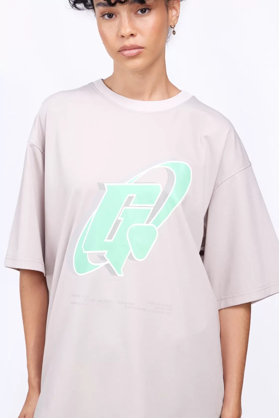 T-Shirt Col Rond Coupe Oversize Barnabe Circle Ciment*Gertrude Shop