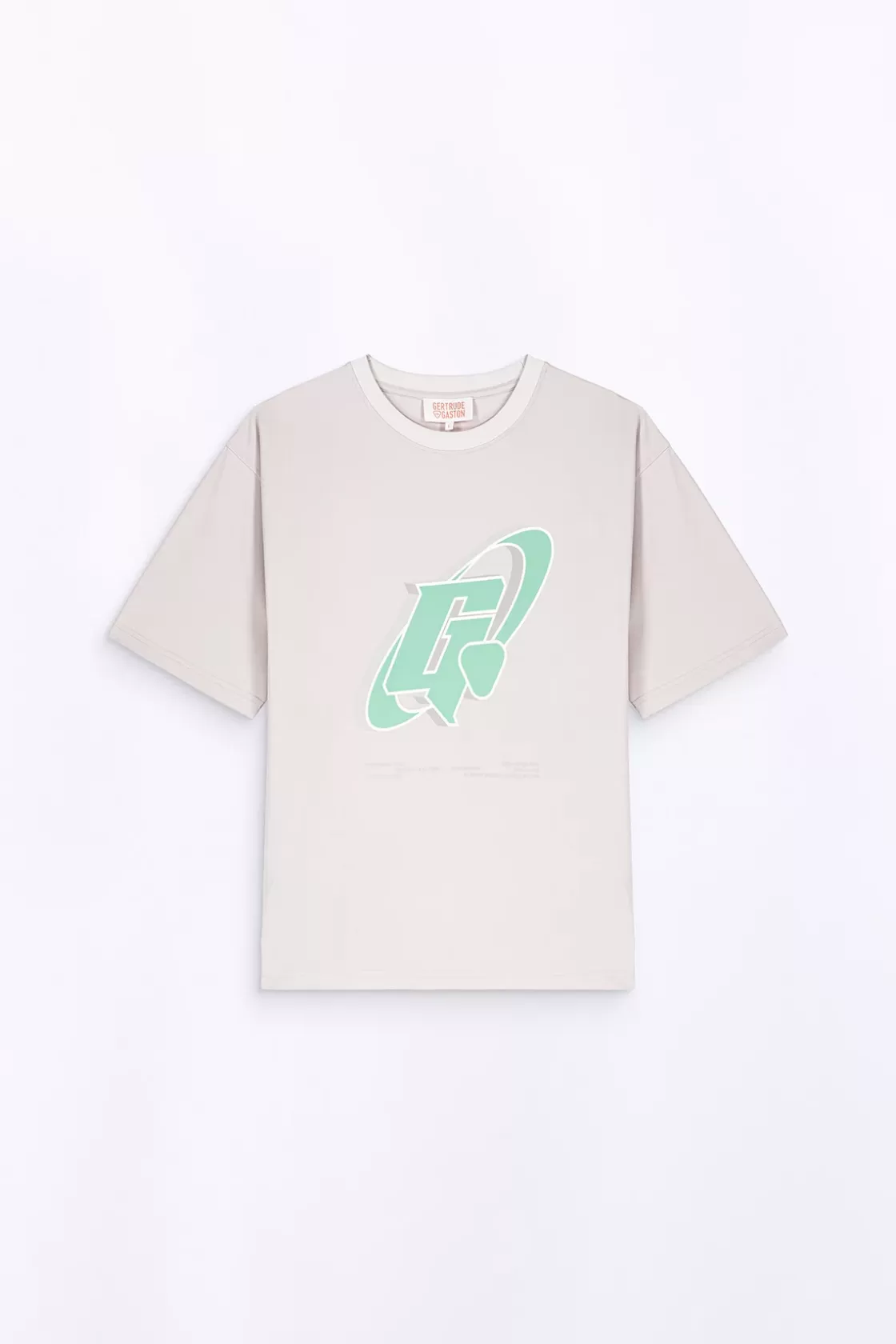 T-Shirt Col Rond Coupe Oversize Barnabe Circle Ciment*Gertrude Shop