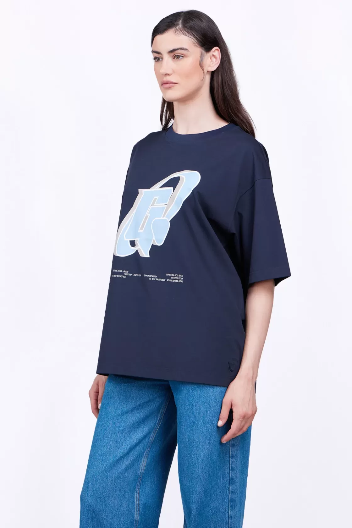 T-Shirt Col Rond Coupe Oversize Barnabe Circle Night*Gertrude Shop