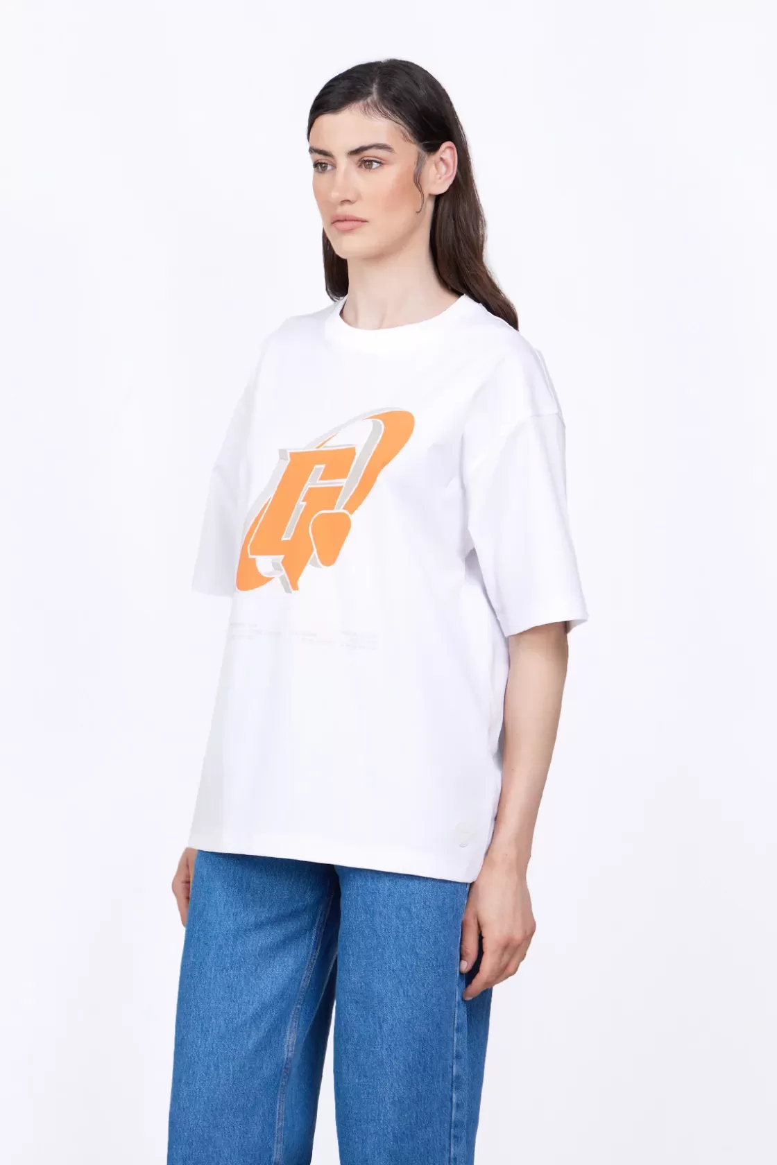 T-Shirt Col Rond Coupe Oversize Barnabe Circle Optic White*Gertrude Flash Sale