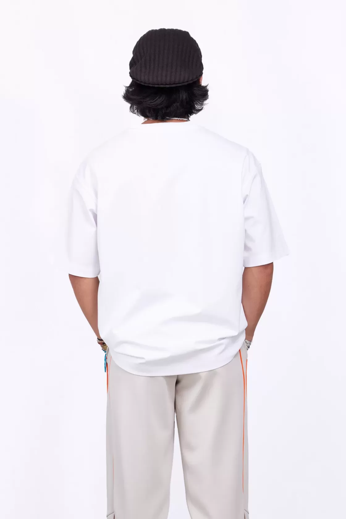 T-Shirt Col Rond Coupe Oversize Barnabe Circle Optic White*Gertrude Flash Sale