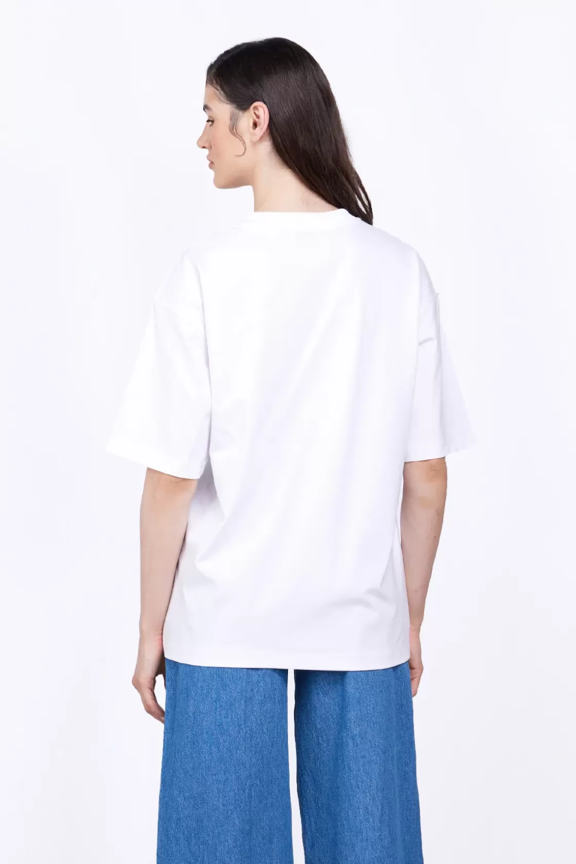 T-Shirt Col Rond Coupe Oversize Barnabe Circle Optic White*Gertrude Flash Sale