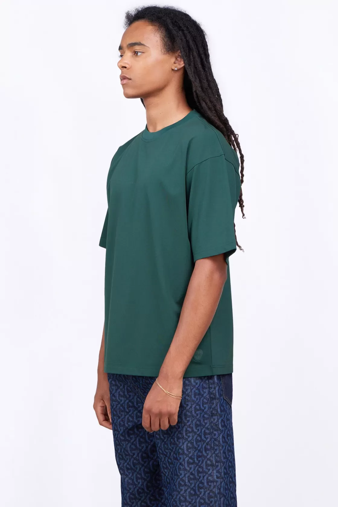 T-Shirt Col Rond Coupe Oversize Barnabe Dark Green*Gertrude Best Sale