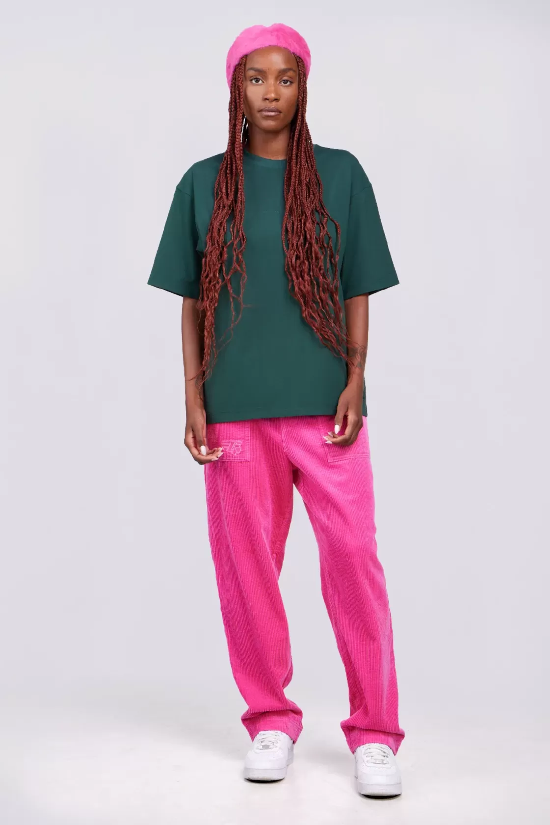 T-Shirt Col Rond Coupe Oversize Barnabe Dark Green*Gertrude Best Sale