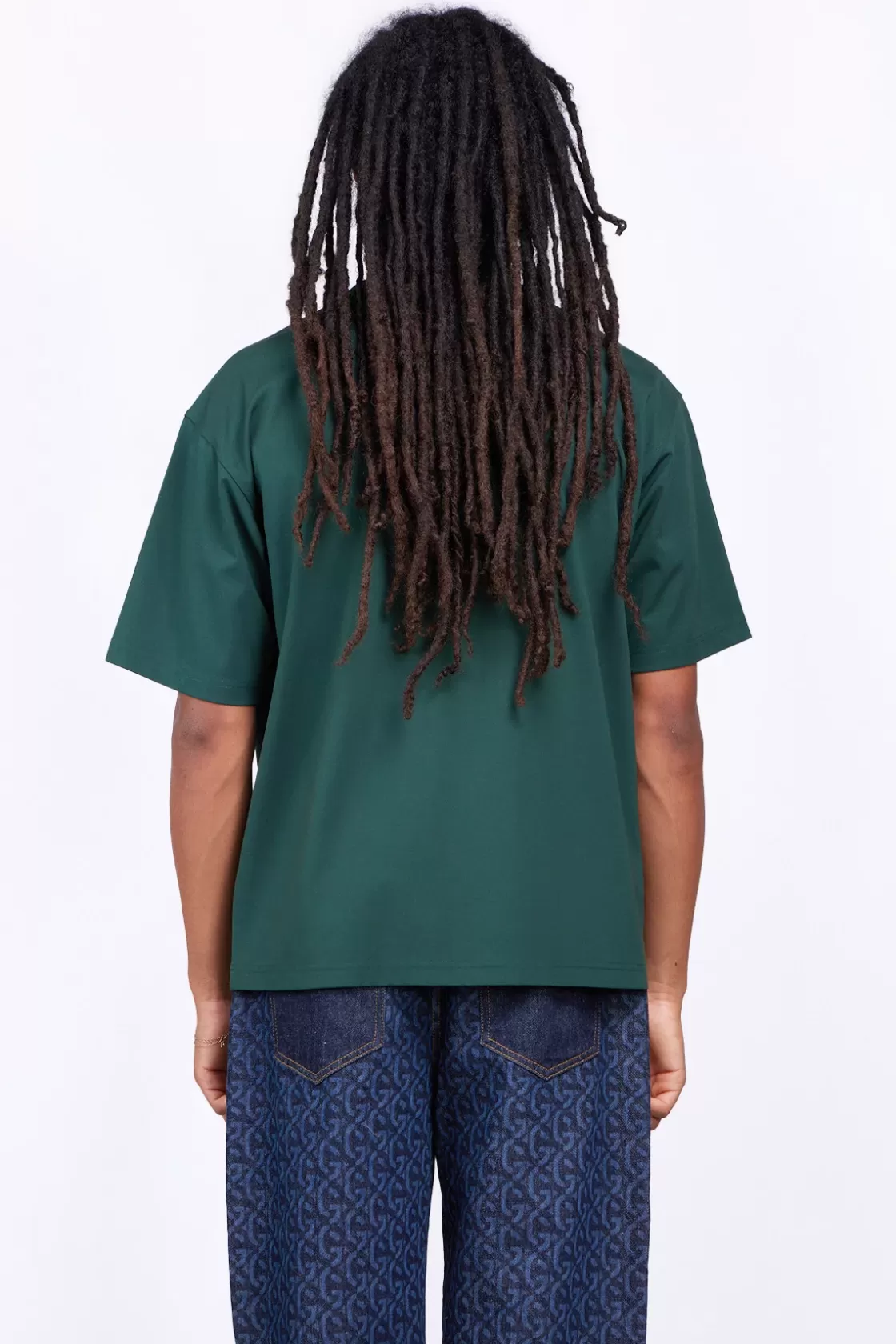T-Shirt Col Rond Coupe Oversize Barnabe Dark Green*Gertrude Best Sale