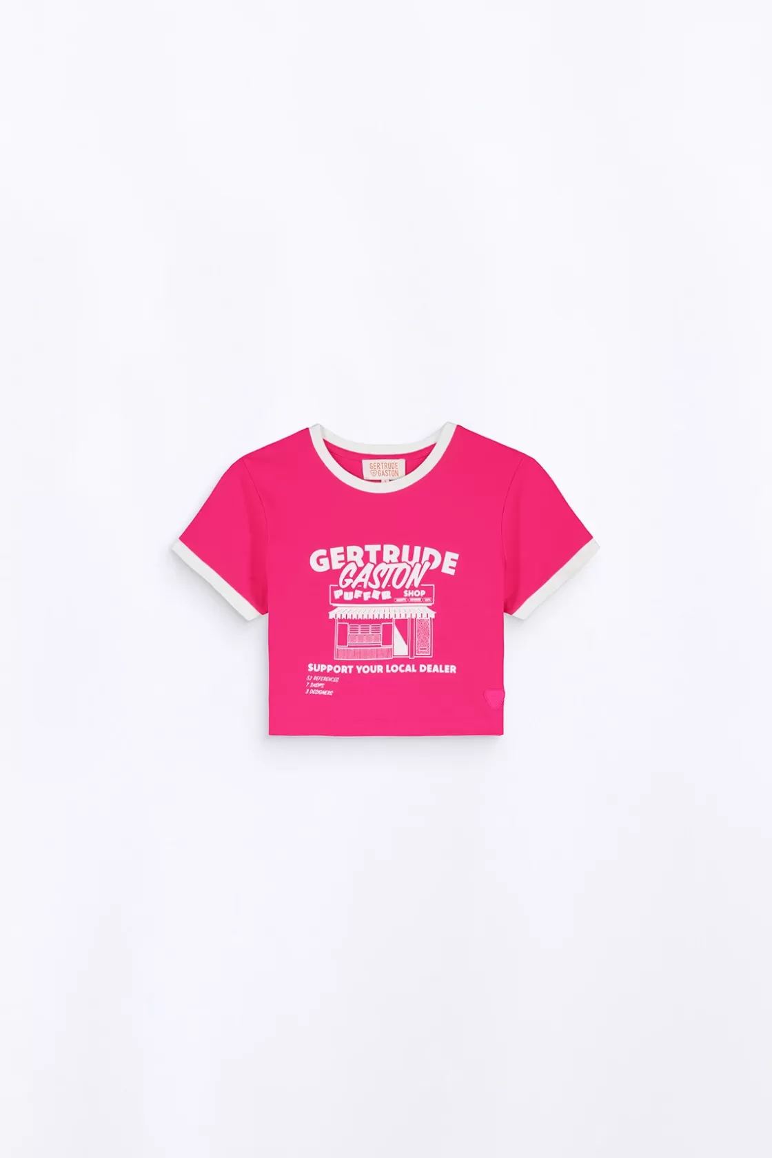 T-Shirt Cropped Imprime Renata Magenta*Gertrude Shop