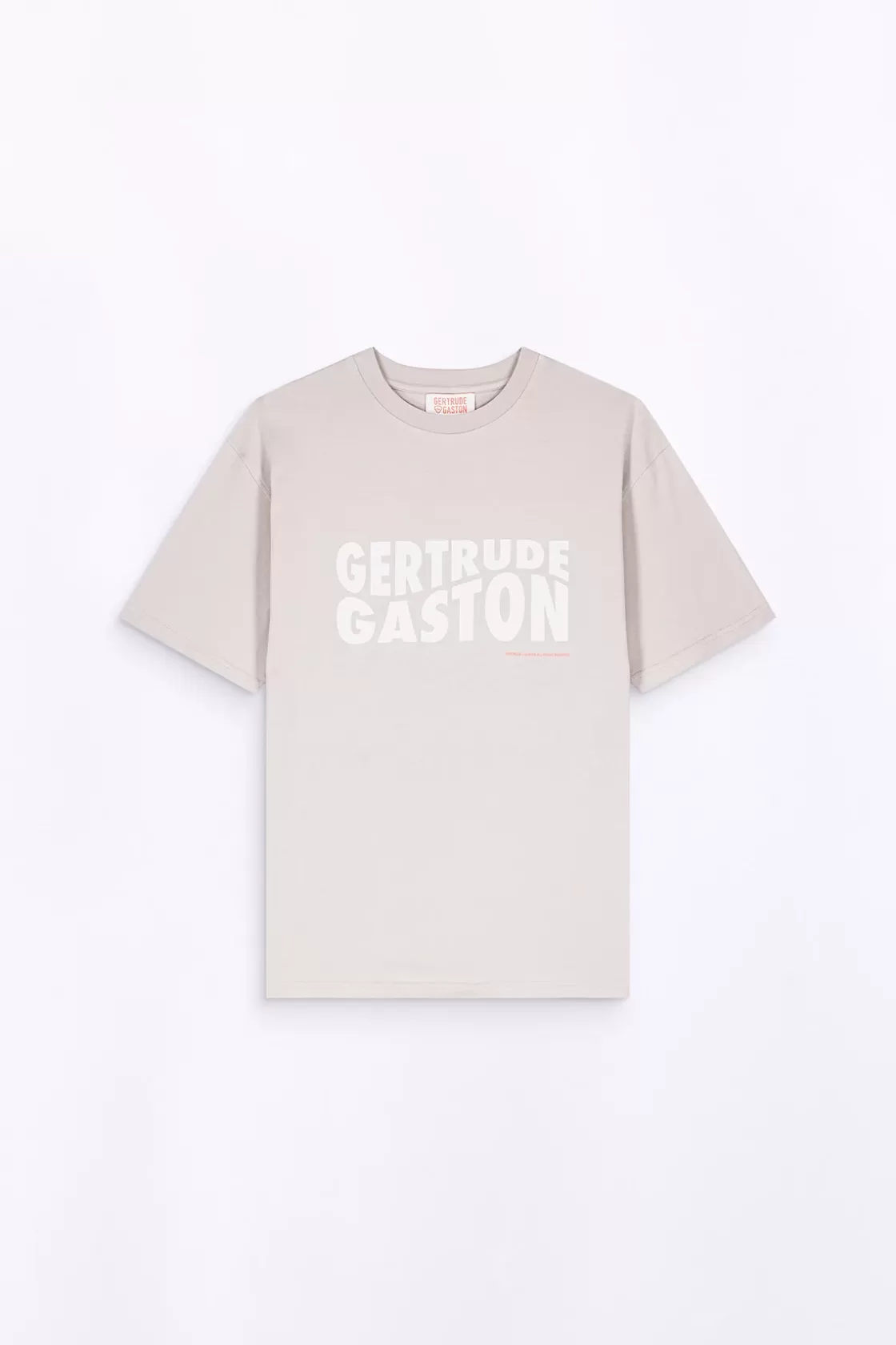 T-Shirt Uni En Coton Leonce Ciment*Gertrude New